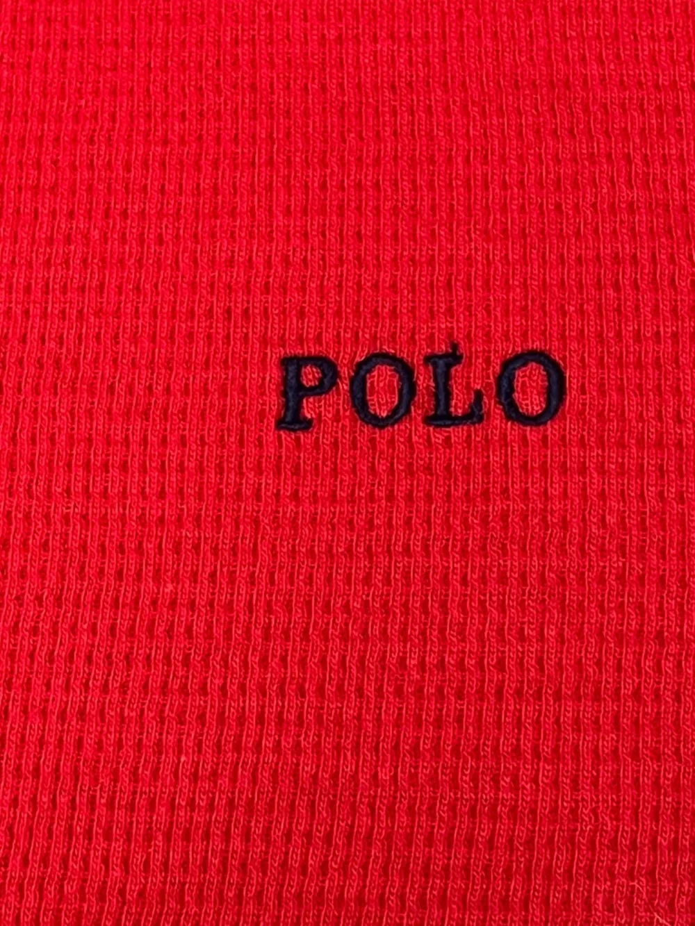 Polo Ralph Lauren Men's Red  Waffle Knit Thermal Long Sleeve Sleep Shirt Size XL